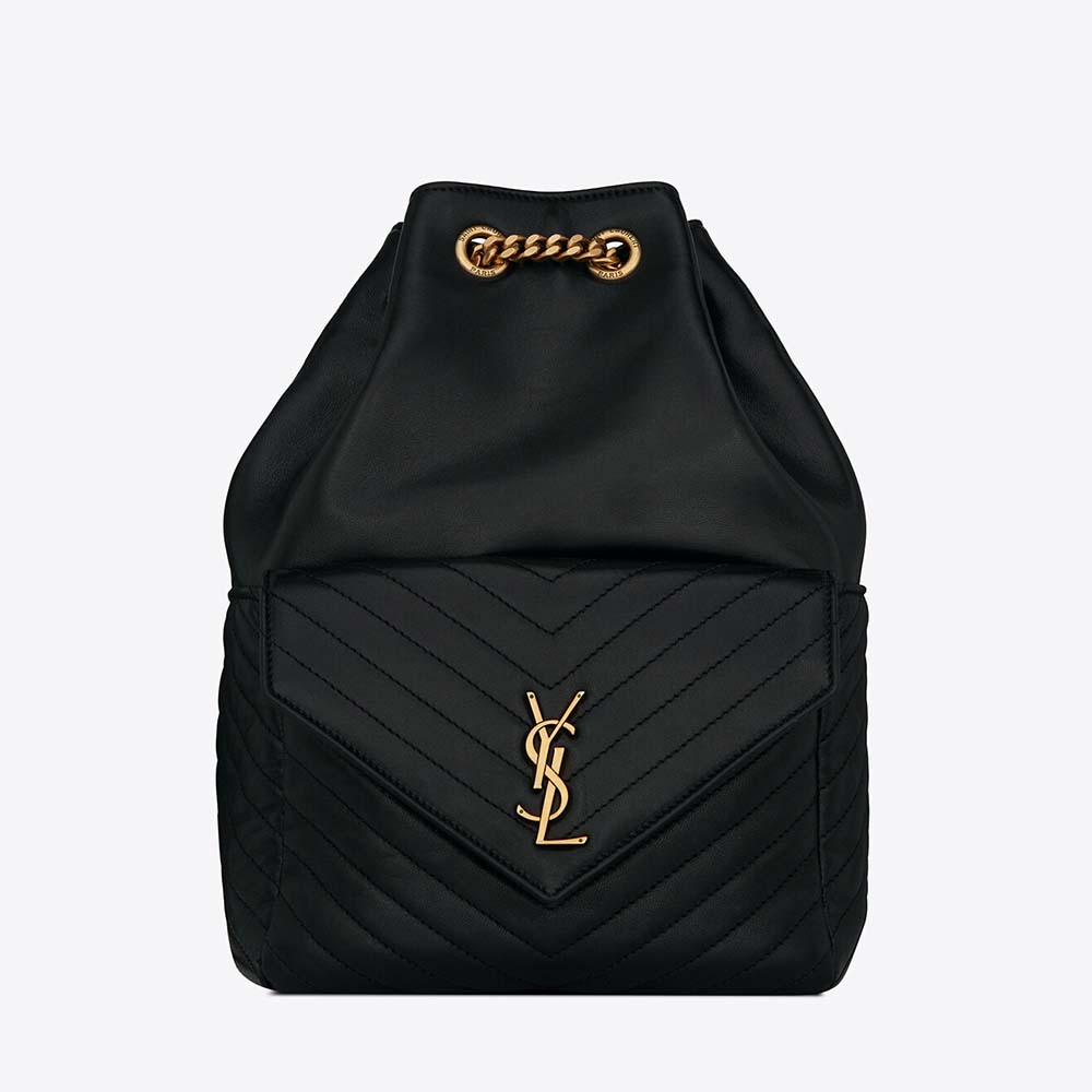 Saint Laurent YSL Women Joe Backpack in LambskinBlack