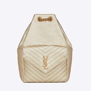 Saint Laurent YSL Women Joe Backpack in Lame Leather