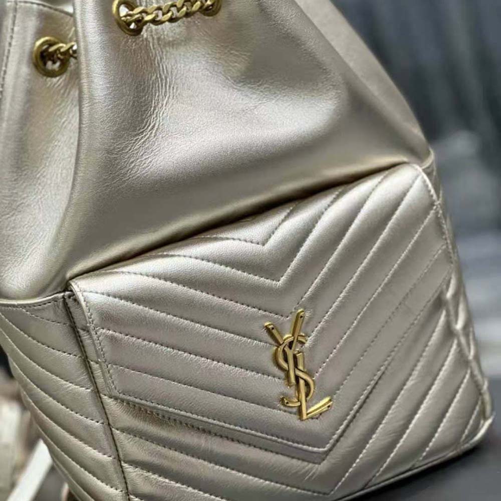 Saint Laurent YSL Women Joe Backpack in Lame Leather 7 Saint Laurent YSL Women Joe Backpack in Lame Leather - Image 7
