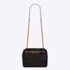 Saint Laurent YSL Women Le Maillon Small Chain Bag in Quilted Lambskin-black