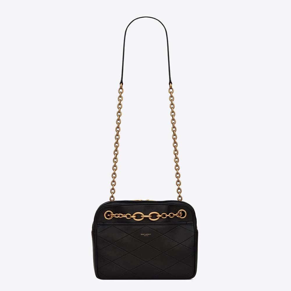 Saint Laurent YSL Women Le Maillon Small Chain Bag in Quilted Lambskin