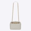 Saint Laurent YSL Women Le Maillon Small Chain Bag in Quilted Lambskin-White