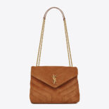 Saint Laurent YSL Women Loulou Small Bag in Y-Quilted Suede