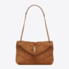 Saint Laurent YSL Women Puffer Small Bag in Quilted Suede