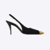 Saint Laurent YSL Women Vesper Slingback Pumps in Boucle Tweed-Black 12 Saint Laurent YSL Women Vesper Slingback Pumps in Boucle Tweed-Black