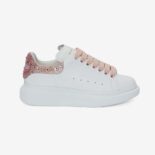 Alexander Mcqueen Women Oversized Sneaker in Calf Leather-Pink