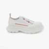 Alexander Mcqueen Women White Canvas Tread Slick Lace Up