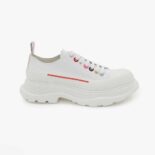 Alexander Mcqueen Women White Canvas Tread Slick Lace Up