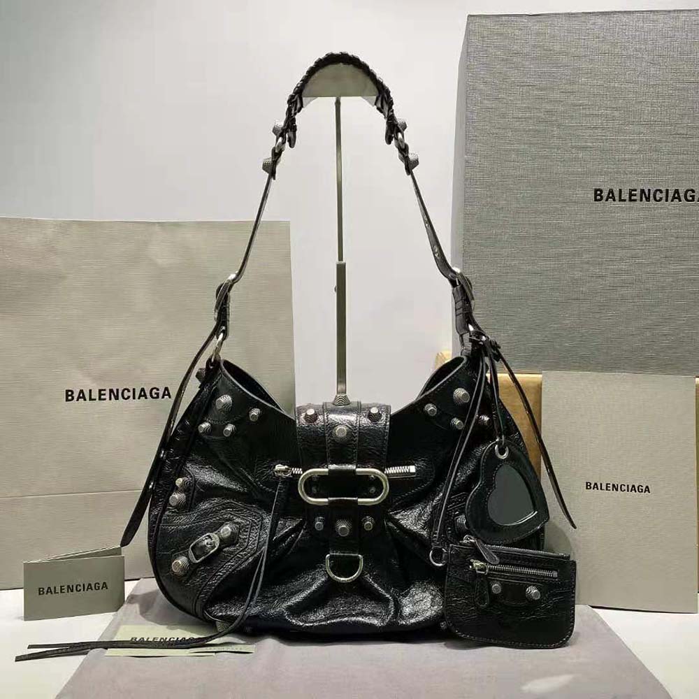 Balenciaga Women Le Cagole Medium Shoulder Bag in Black 2 Balenciaga Women Le Cagole Medium Shoulder Bag in Black - Image 2