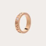 Bvlgari Women Bvlgari Bvlgari Ring 18 KT Rose Gold Ring with Diamond-gold
