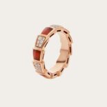 Bvlgari Women Serpenti Viper Band Ring in 18 KT Rose Gold