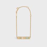 Celine Women Color Bracelet in Brass with Gold Finish and Enamel