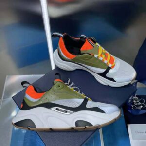 Dior B22 sneakers for men in khaki/orange