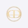 Dior Women 30 Montaigne Brooch Gold-Finish Metal and White Crystals
