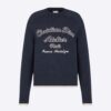 Dior Women Christian Dior Atelier Sweater Blue Wool Jersey