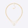 Dior Women Clair D Lune Necklace Gold-Finish Metal and White Crystals