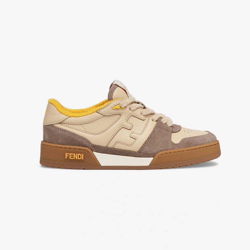 Fendi Unisex Match Low-Tops in Pink Suede