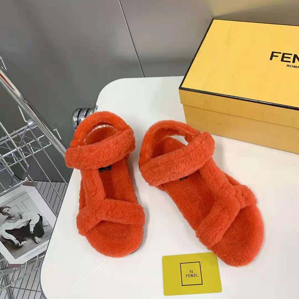 fendi sandals red
