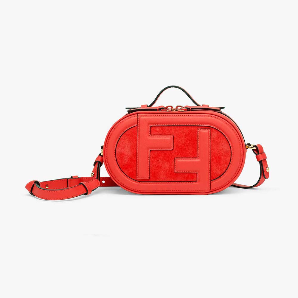 Fendi mini camera online case leather shoulder bag