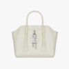 Givenchy Women Mini Antigona Lock Bag in Box Leather-white