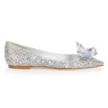 Jimmy Choo Women Attila Crystal Covered Pointy Toe Flats