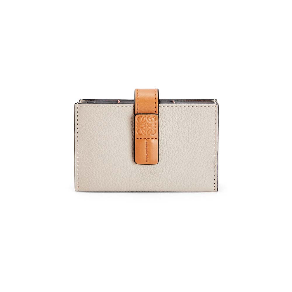 Loewe Women Accordion Cardholder in Soft Grained Calfskin-White