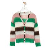 Loewe Women Stripe Cardigan in Mohair