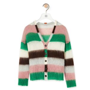 Loewe Women Stripe Cardigan in Mohair