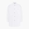 Prada Women Oversized Organic Denim Shirt-White