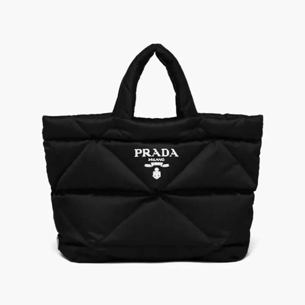 Prada Women Padded Re-Nylon Tote Bag-Black 1 Prada Women Padded Re-Nylon Tote Bag