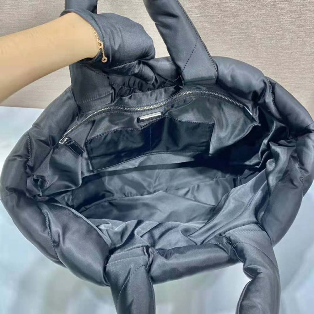 Black Padded Re-nylon Tote Bag