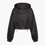 Prada Women Re-Nylon Hooded Jacket-Black