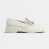 Roger Vivier Women Viv' Rangers Strass Buckle Loafers in Leather