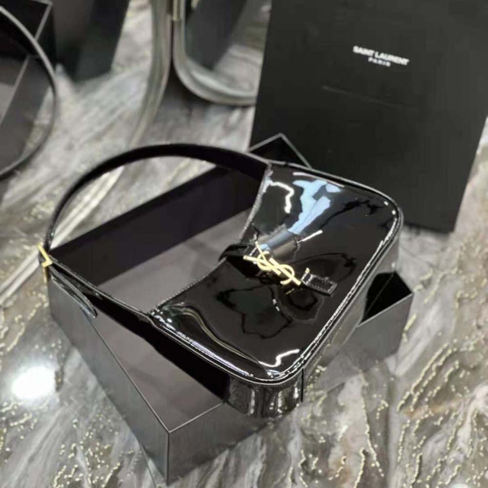 Saint Laurent YSL Women Le 5 A 7 Hobo Bag in Patent Leather-Black 6 Saint Laurent YSL Women Le 5 A 7 Hobo Bag in Patent Leather-Black - Image 6