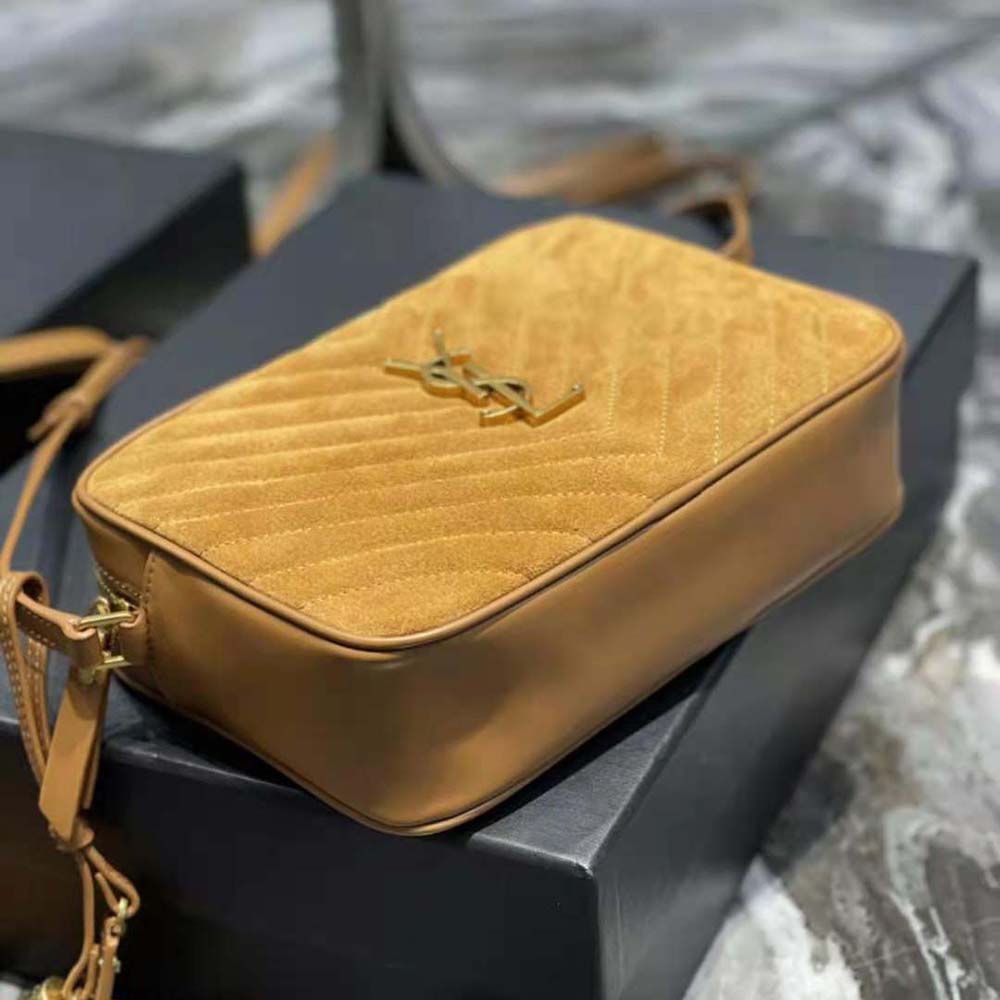 Saint Laurent YSL Women Lou Camera Bag in Quilted Suede and Smooth Leather 7 Saint Laurent YSL Women Lou Camera Bag in Quilted Suede and Smooth Leather - Image 7