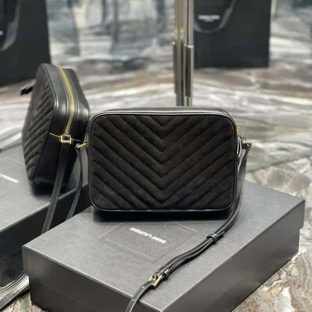 Saint Laurent Black Smooth Leather Lou Camera Bag – Designer Exchange Ltd