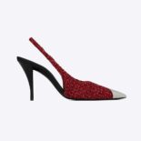 Saint Laurent YSL Women Vesper Slingback Pumps in Saint Laurent Tweed