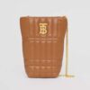 Burberry Women Micro Quilted Lambskin Lola Bucket Bag-brown