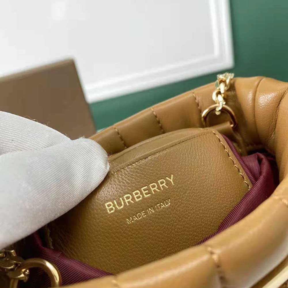 Burberry Micro Leather Lola Bucket Bag