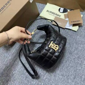 Burberry Lola Quilted Crescent Shoulder Bag