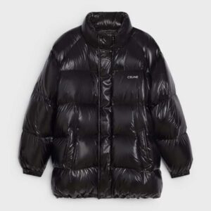 Celine Women Parka in Lightweight Nylon-Black