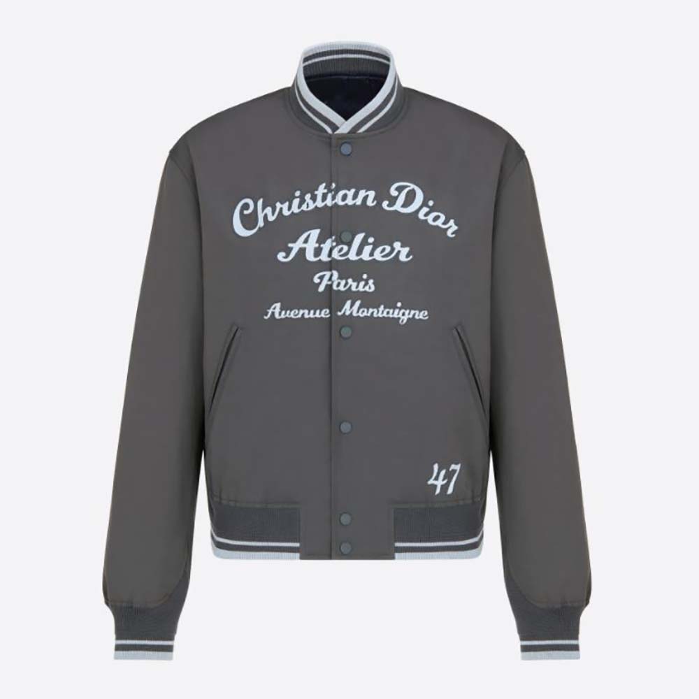 Dior Men Peter Doig Cardigan Black Technical Mohair and Wool Brushed Jersey