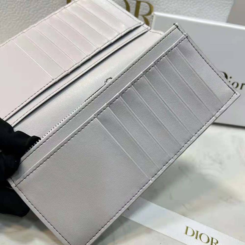 Dior - Vertical Long Wallet Black Dior Oblique Galaxy Calfskin - Men