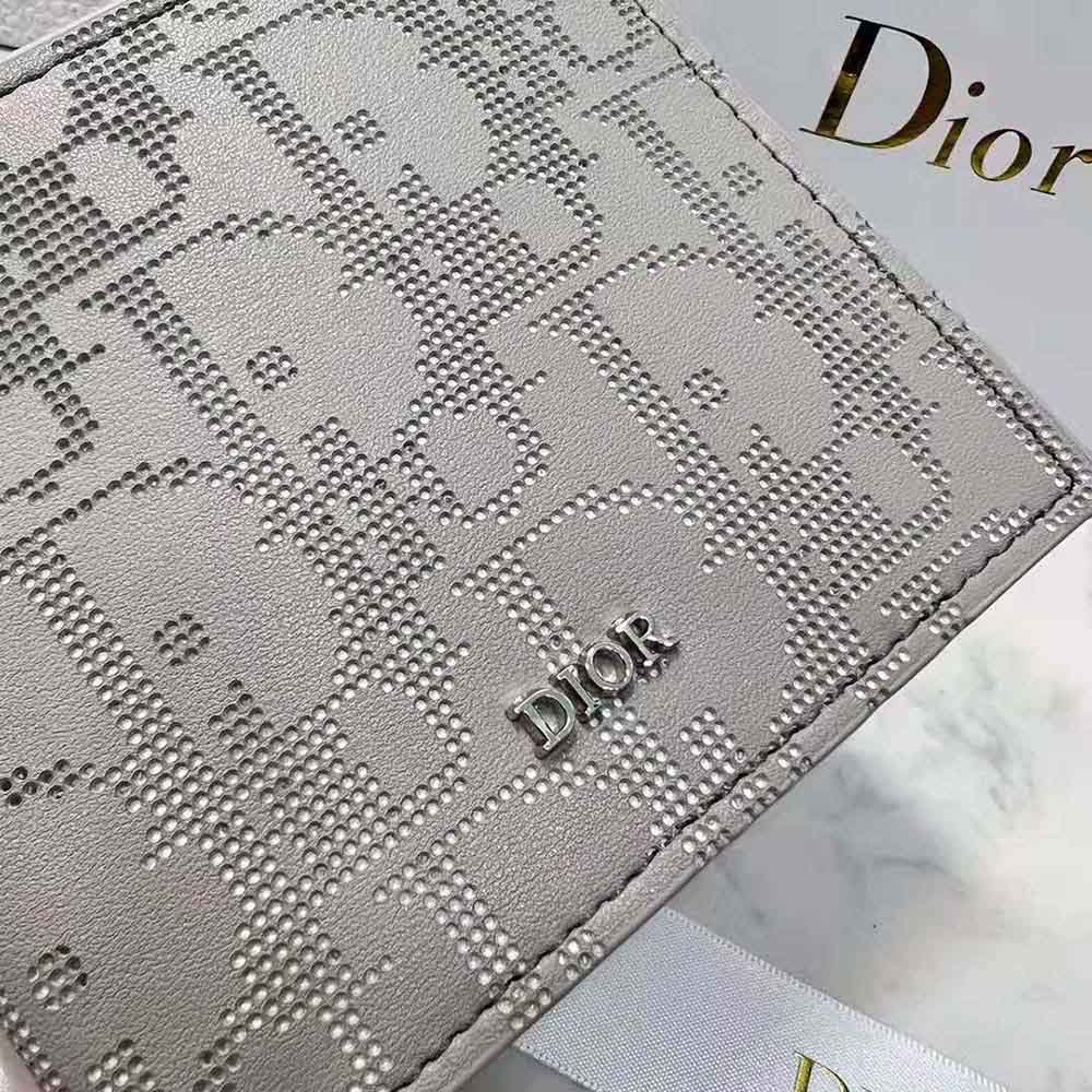 Dior Men's Oblique Gravity Leather Card Holder