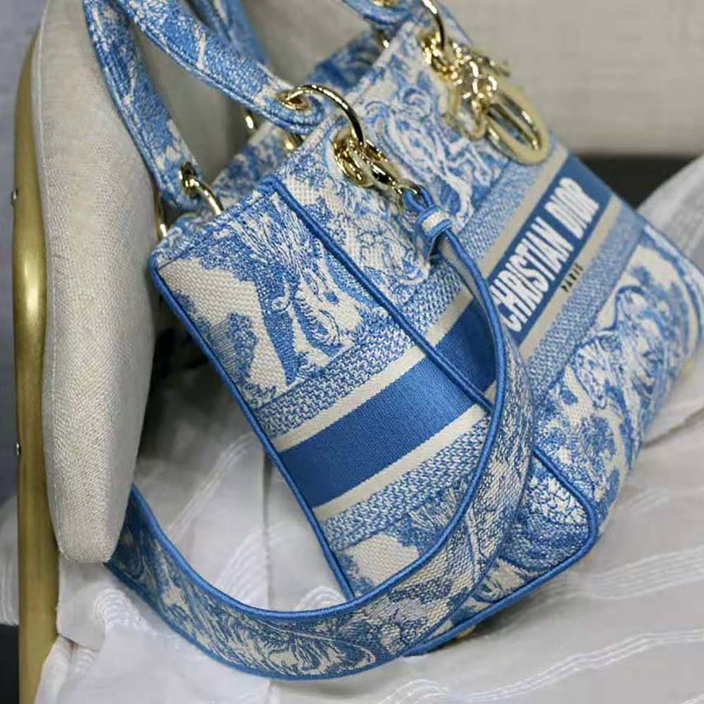 Travel bag Dior Blue in Cotton - 22835841