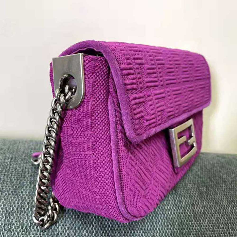 Fendi Baguette Chain Midi Bag in Purple