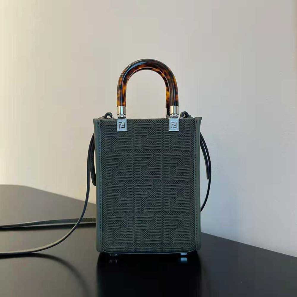Fendi Women Mini Sunshine Shopper FF Fabric Mini-Bag 3 Fendi Women Mini Sunshine Shopper FF Fabric Mini-Bag - Image 3