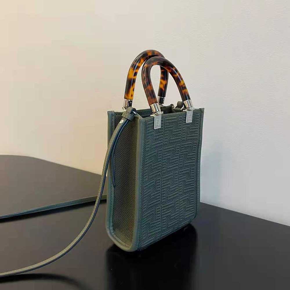 Fendi Women Mini Sunshine Shopper FF Fabric Mini-Bag 4 Fendi Women Mini Sunshine Shopper FF Fabric Mini-Bag - Image 4