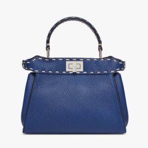 Fendi Women Peekaboo Iconic Mini Full Grain Leather Bag