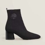 Hermes Women Volver 60 Ankle Boot in 7cm Heel Height-Black